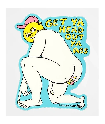 Killer Acid Head Ass Sticker