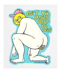 Killer Acid Head Ass Sticker