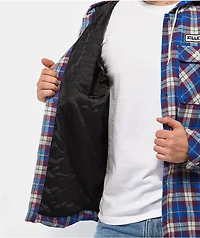 Killer Acid Heads Up Purple Hooded Flannel Shirt