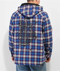 Killer Acid Heads Up Purple Hooded Flannel Shirt