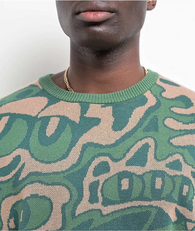 Killer Acid Jungle Vibes Green Sweater
