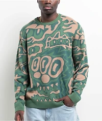 Killer Acid Jungle Vibes Green Sweater