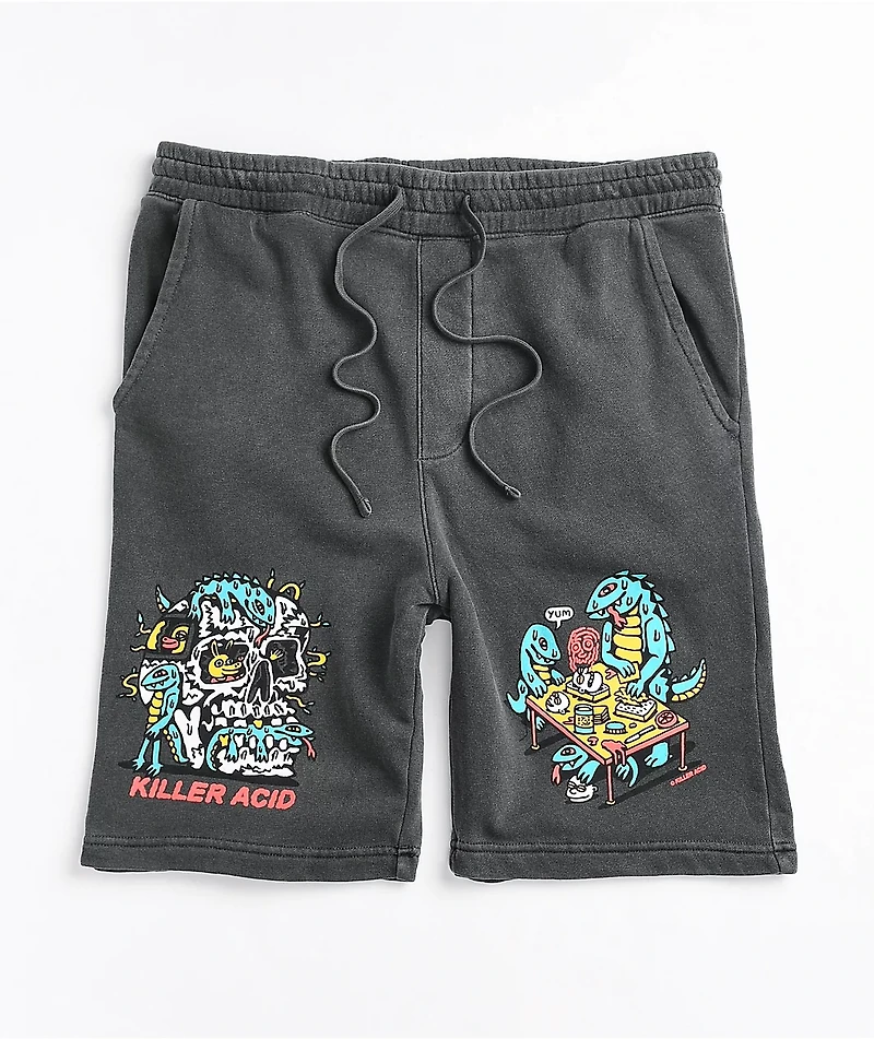 Killer Acid Lunch Time Grey Sweat Shorts