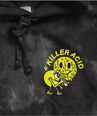 Killer Acid Miles Of Smiles Grey & Black Tie Dye Hoodie