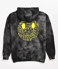 Killer Acid Miles Of Smiles Grey & Black Tie Dye Hoodie