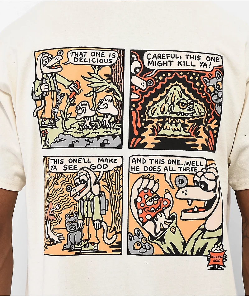 Killer Acid Mushroom Finder Sand T-Shirt