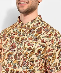 Killer Acid Mushroom Natural Button Up Shirt