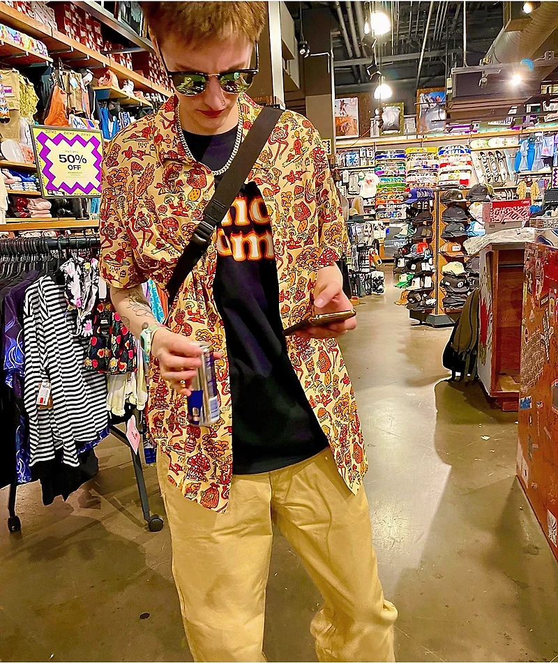 Killer Acid Mushroom Natural Button Up Shirt