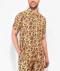 Killer Acid Mushroom Natural Button Up Shirt