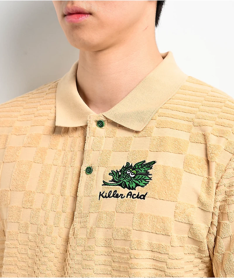 Killer Acid Nature Is Weird Beige Polo Shirt