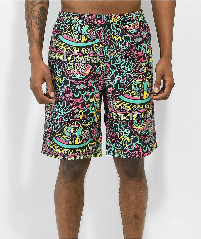 Killer Acid No Bad Trips Black Board Shorts