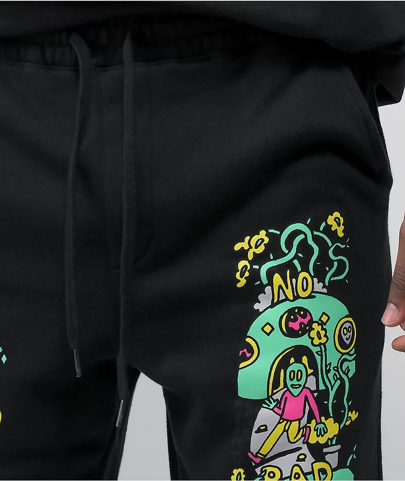 Killer Acid No Bad Trips Black Jogger Sweatpants