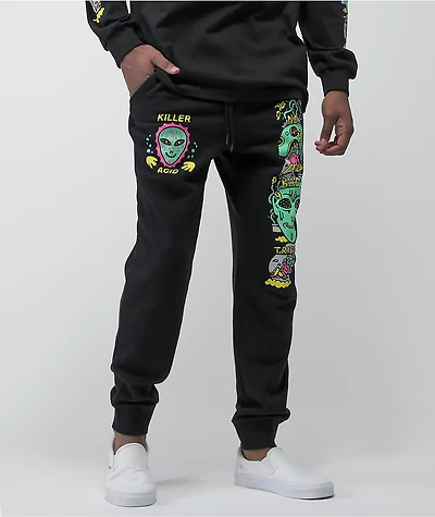 Killer Acid No Bad Trips Black Jogger Sweatpants