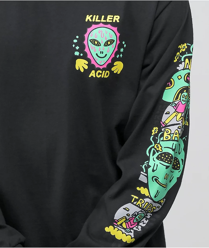 Killer Acid No Bad Trips Black Long Sleeve T-Shirt