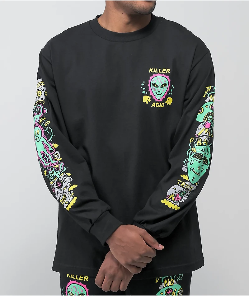 Killer Acid No Bad Trips Black Long Sleeve T-Shirt