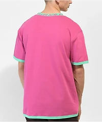 Killer Acid No Bad Trips Pink Knit Ringer T-Shirt