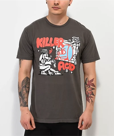 Killer Acid Paint Supplies Charcoal T-Shirt