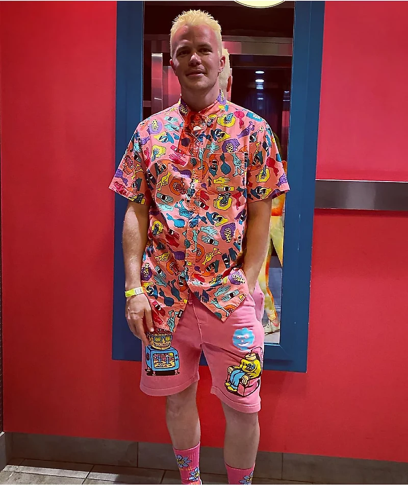Killer Acid Party Pink Sweat Shorts