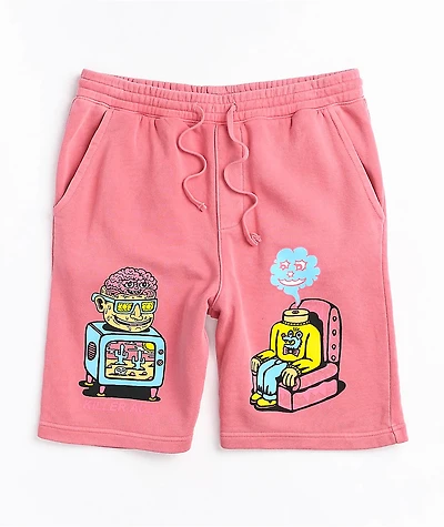 Killer Acid Party Pink Sweat Shorts