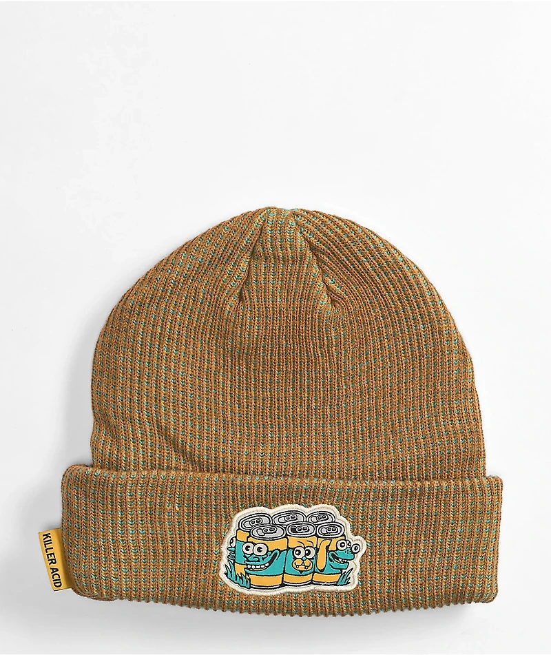Killer Acid Six Pack Brown & Teal Beanie