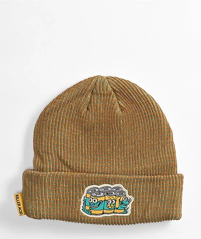 Killer Acid Six Pack Brown & Teal Beanie