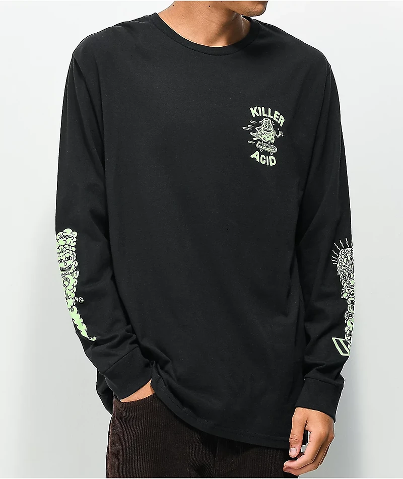 Killer Acid Spookhouse Flouro Black Long Sleeve T-Shirt