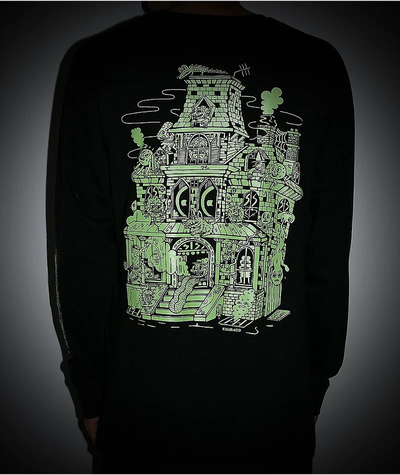 Killer Acid Spookhouse Flouro Black Long Sleeve T-Shirt
