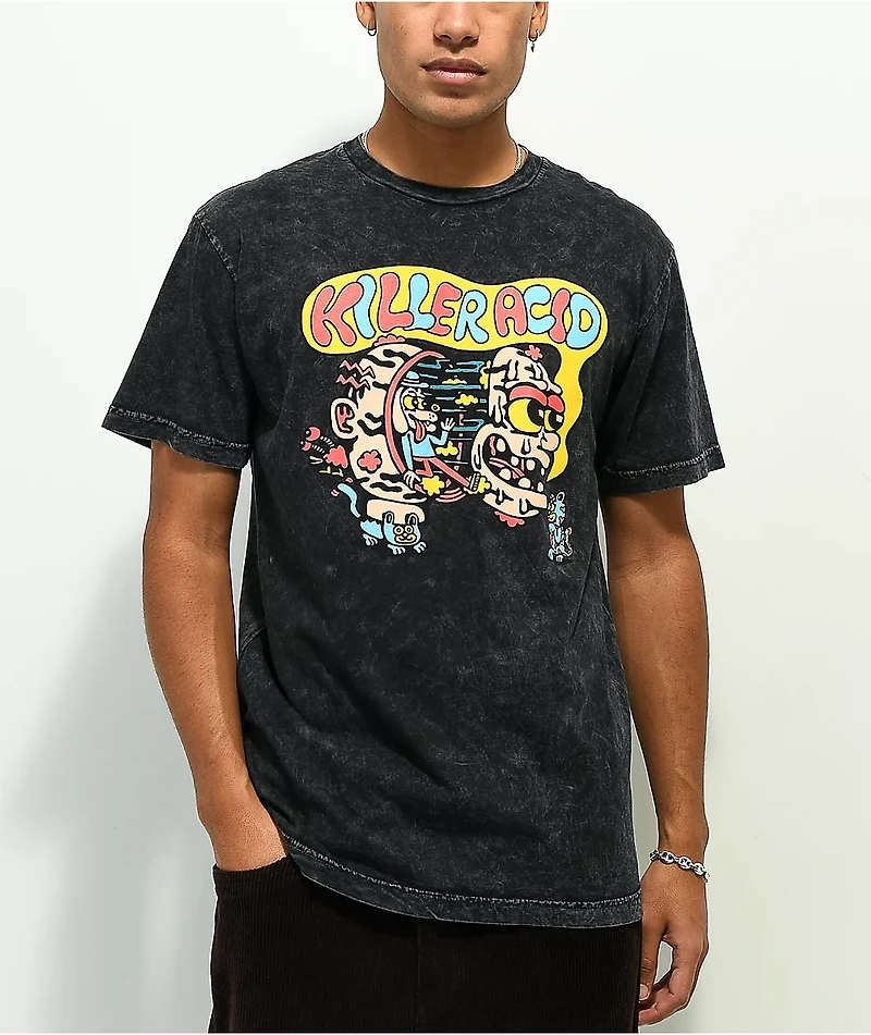 Killer Acid Steppin Out Black Wash T-Shirt