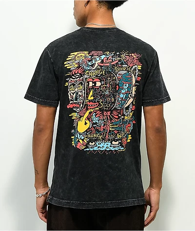 Killer Acid Steppin Out Black Wash T-Shirt