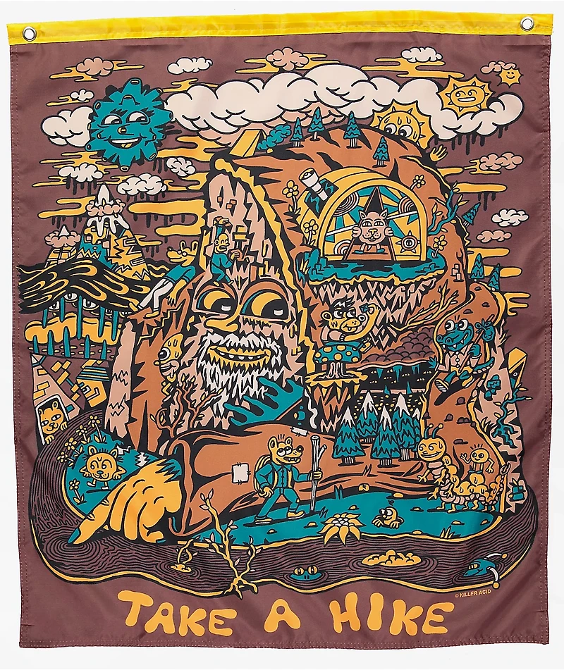 Killer Acid Take A Hike Brown Banner