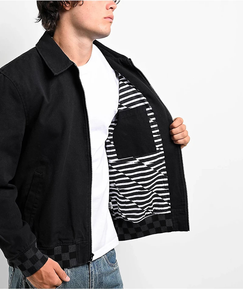 Killer Acid Trippy Dog Black Work Jacket