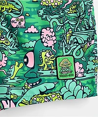 Killer Acid Trippy Jungle Green Board Shorts