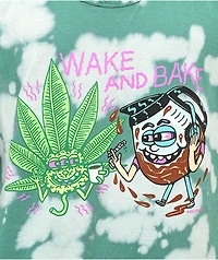 Killer Acid Wake And Bake Green Tie Dye Tank Top