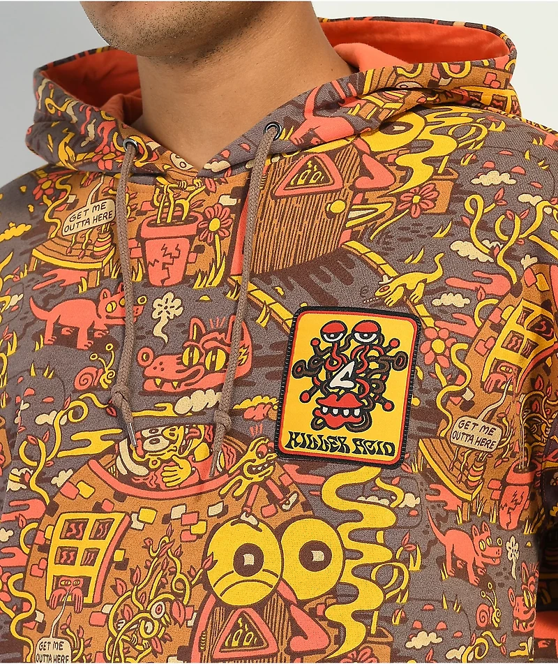 Killer Acid Way Out West Orange Hoodie