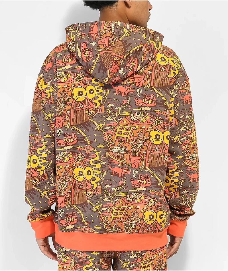 Killer Acid Way Out West Orange Hoodie
