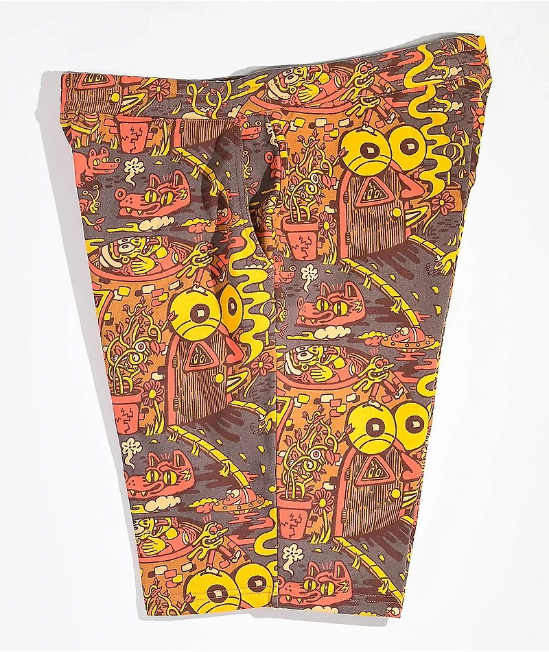 Killer Acid Way Out West Orange Sweat Shorts