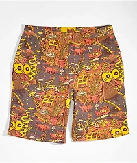 Killer Acid Way Out West Orange Sweat Shorts