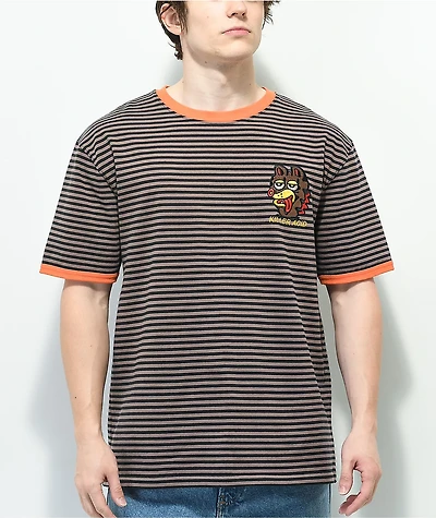Killer Acid Way West Black & Brown Stripe T-Shirt