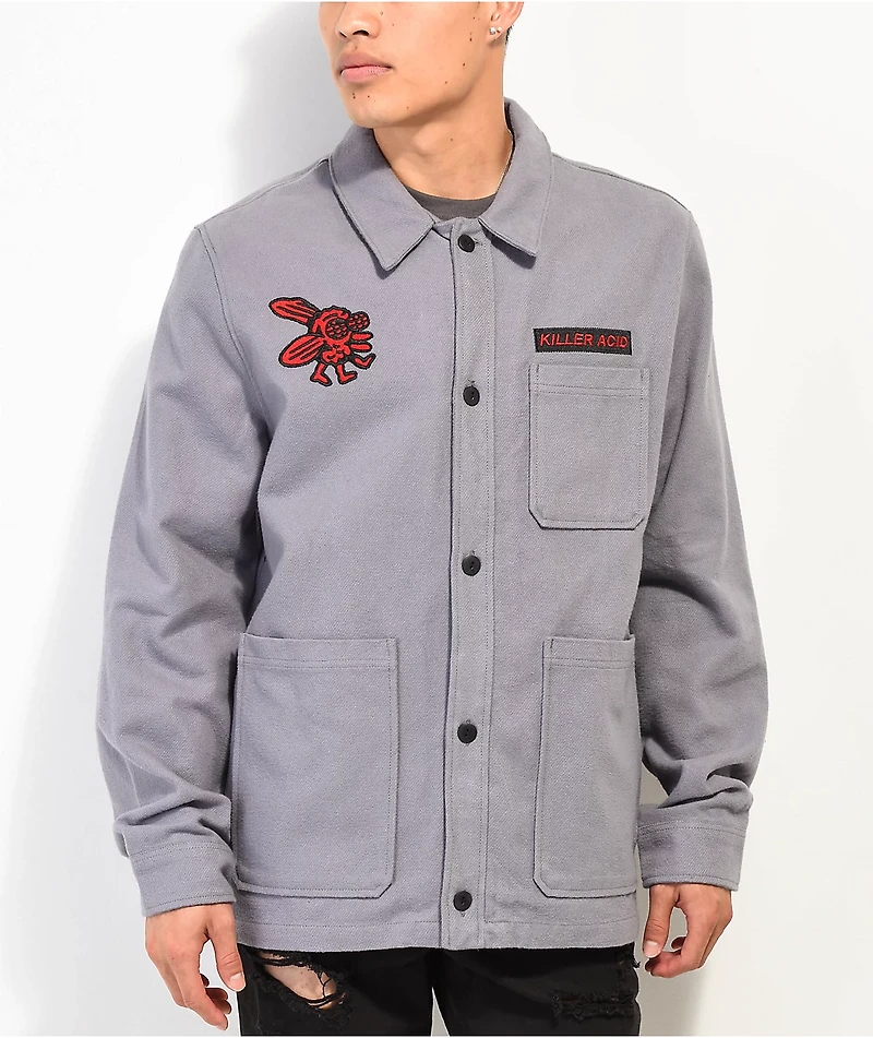 Killer Acid Work All Day 2 Grey Chore Jacket