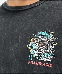 Killer Acid World Goes On  Washed Black T-Shirt