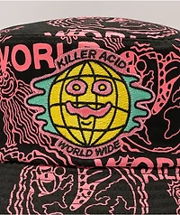 Killer Acid Worldwide Black & Pink Bucket Hat