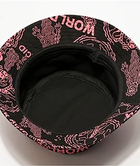 Killer Acid Worldwide Black & Pink Bucket Hat