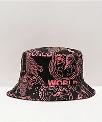 Killer Acid Worldwide Black & Pink Bucket Hat