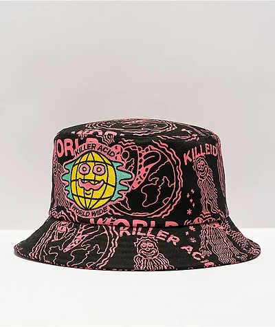 Killer Acid Worldwide Black & Pink Bucket Hat