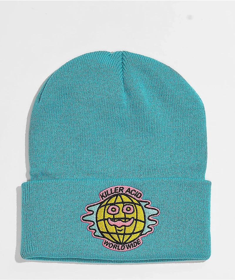 Killer Acid Worldwide Teal Beanie