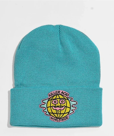 Killer Acid Worldwide Teal Beanie