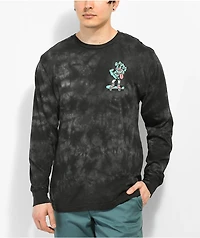 Killer Acid x Santa Cruz Crystal Hand Black Tie Dye Long Sleeve T-Shirt