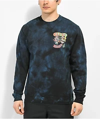 Killer Acid x Santa Cruz Fake Head Navy Blue Tie Dye Crewneck Sweatshirt