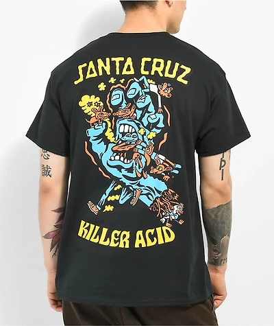 Killer Acid x Santa Cruz Hand Black T-Shirt