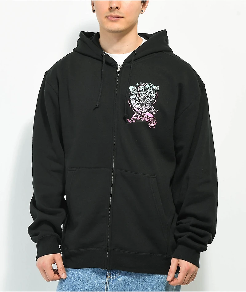 Killer Acid x Santa Cruz Hand Black Zip Hoodie